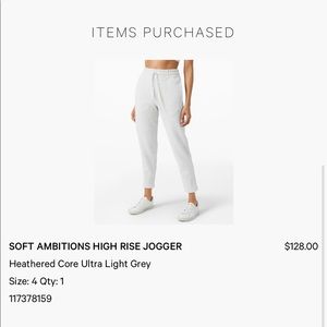 NWT Lululemon Soft Ambition Joggers